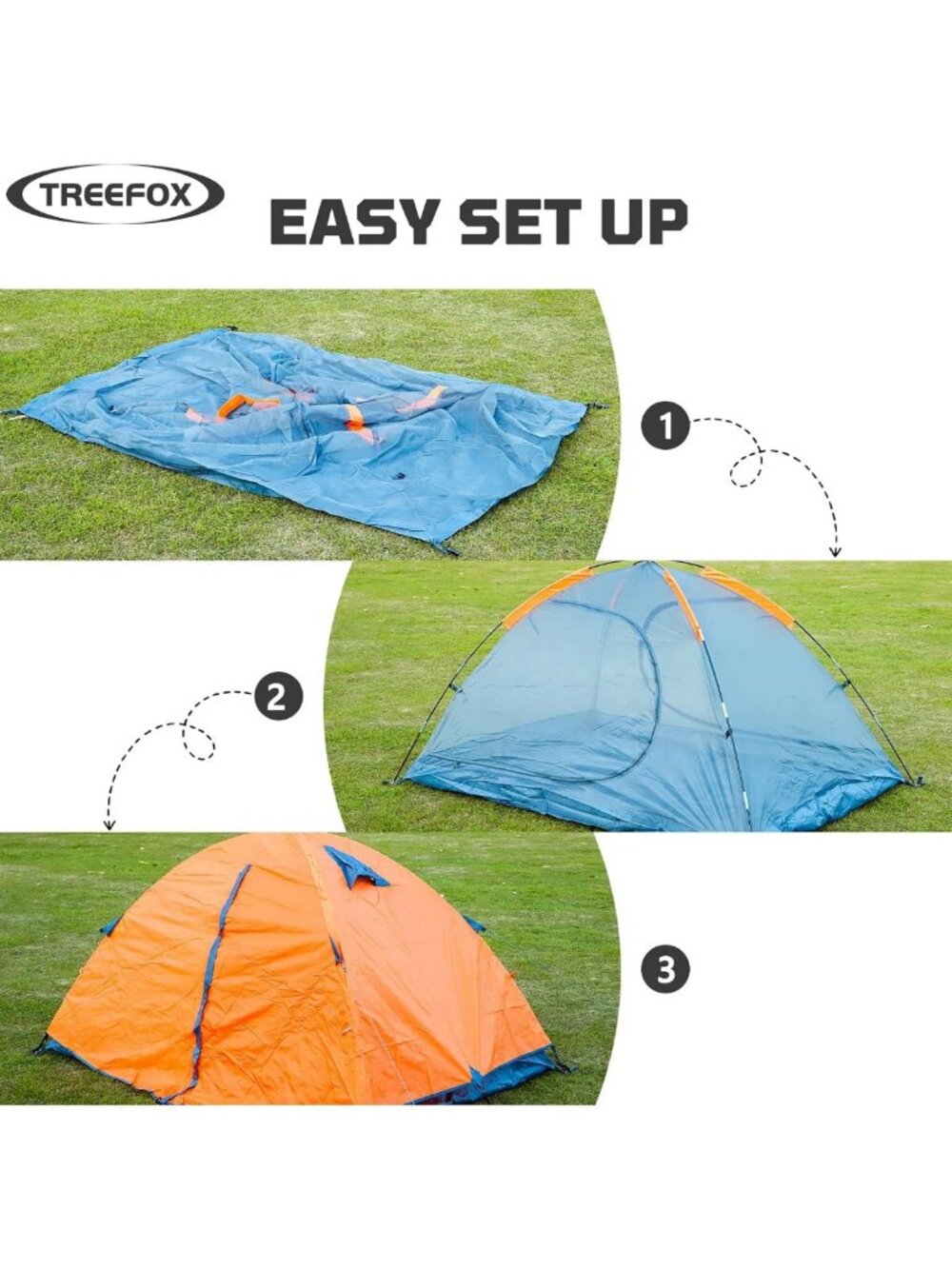 Lightweight 2-Person Waterproof Camping Tent | Portable Dome for Hiking - Picture 6 of 7
